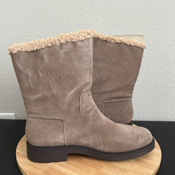 Clarks Collection Warm-Lined Suede Mid Boots - Opal Zip - Picture 5 of 6